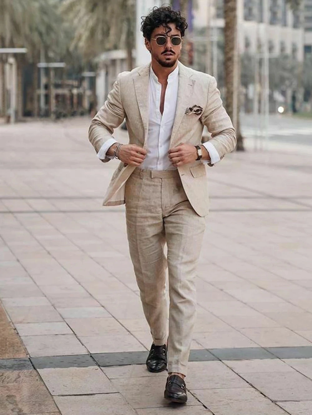 Men Formal Wear Pants - Ternos de Linho Masculinos para Verão