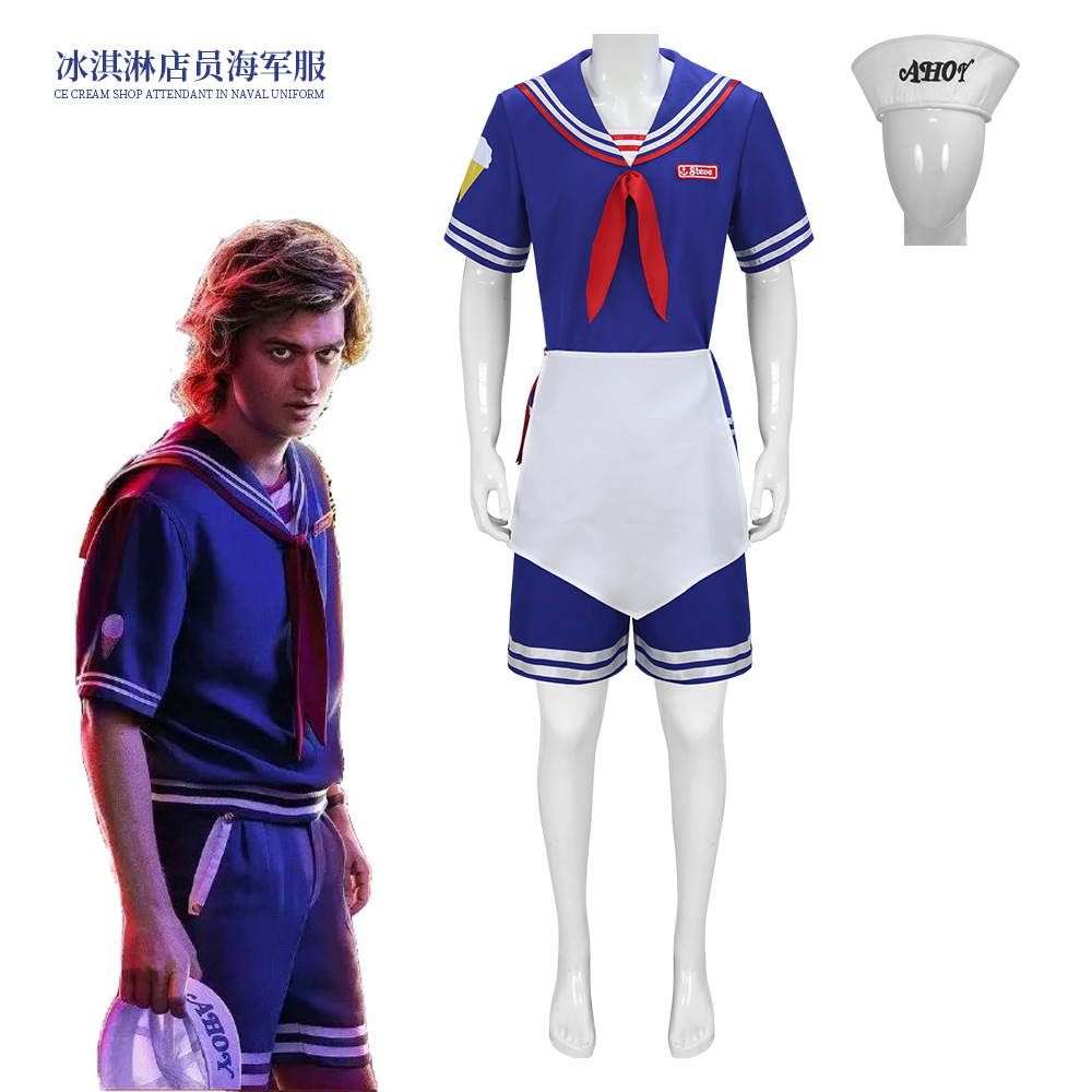 Men Formal Wear Set - Fantasia de Cosplay Steve Harrington, Fantasia