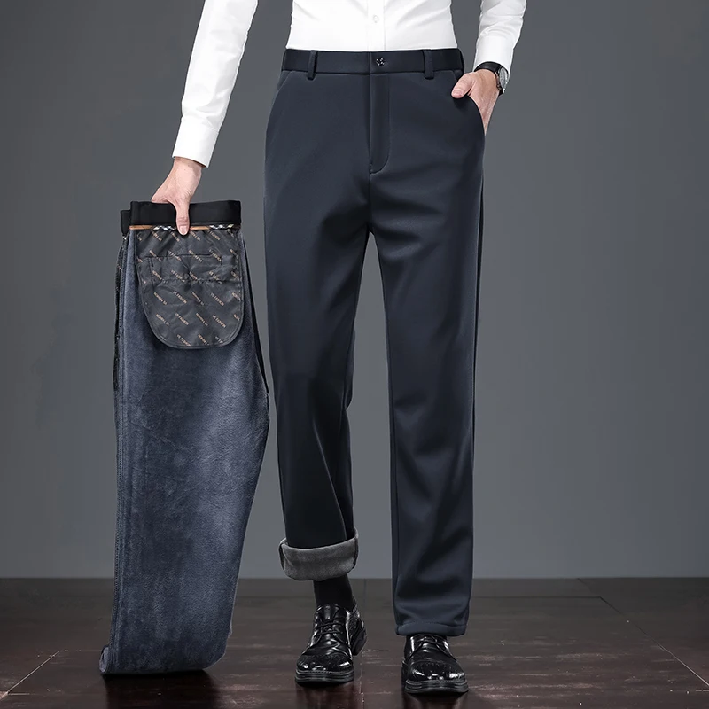 Men'S Formal Wear In Winter - Calças Térmicas Masculinas de Inverno para