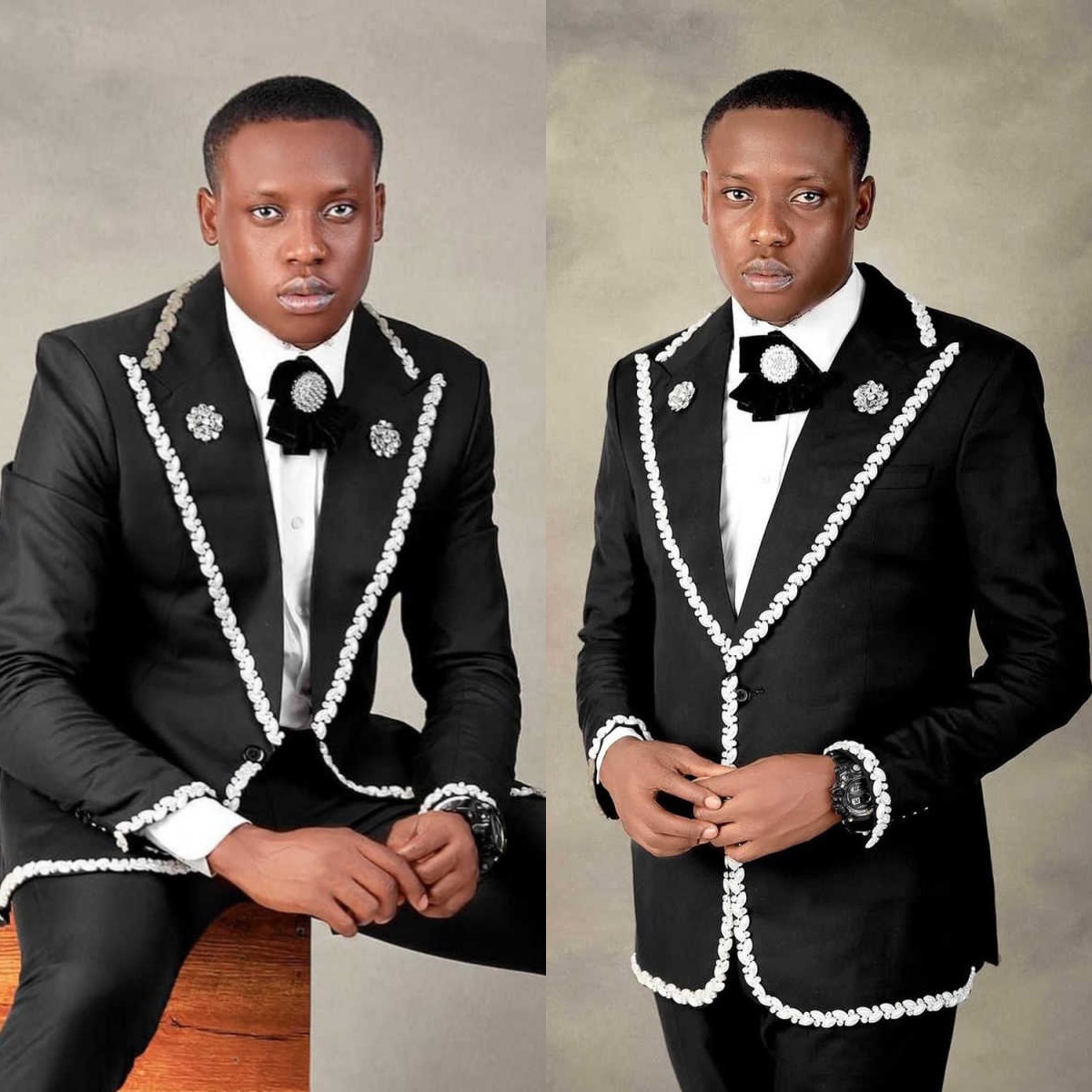 Men'S Holiday Formal Wear - Calças masculinas de cristal ternos feriados