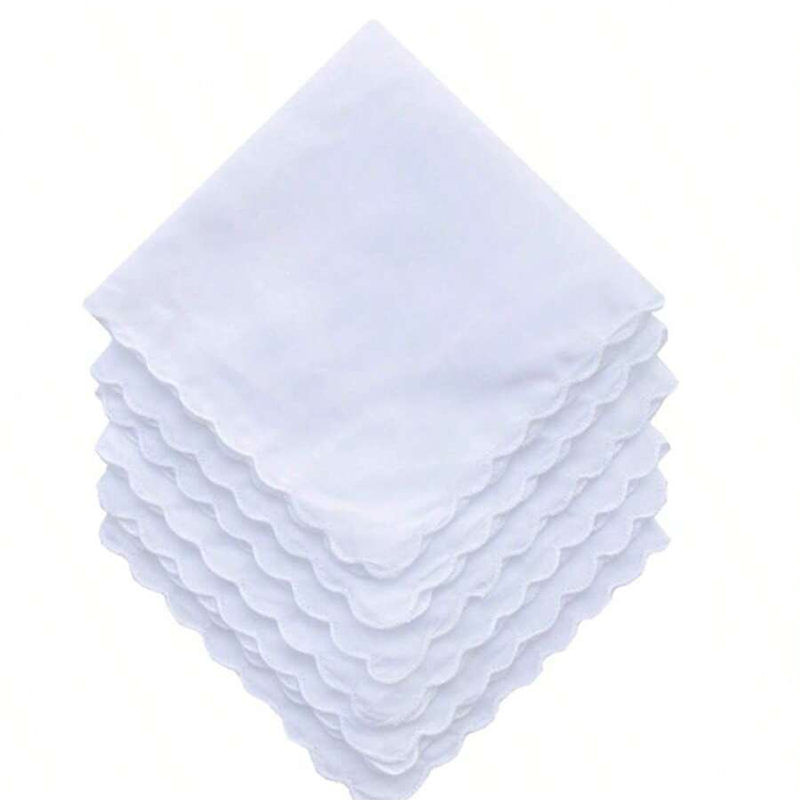 Monogrammed Handkerchief - 6 peças/lenço de algodão em forma