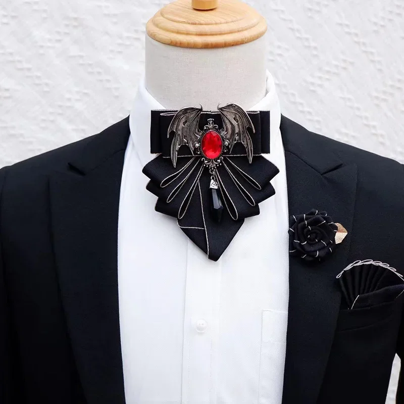 Men Formal Wear With Tie - Conjunto de broche de gravata borboleta