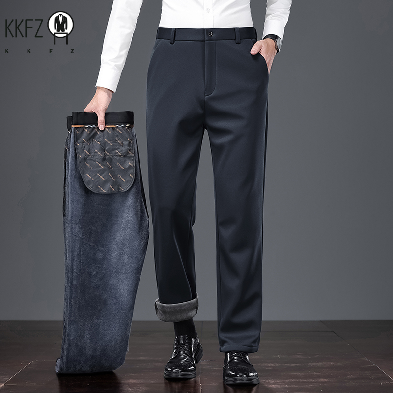 Men'S Formal Wear In Winter - Calças Formais Masculinas Slim Quentes com