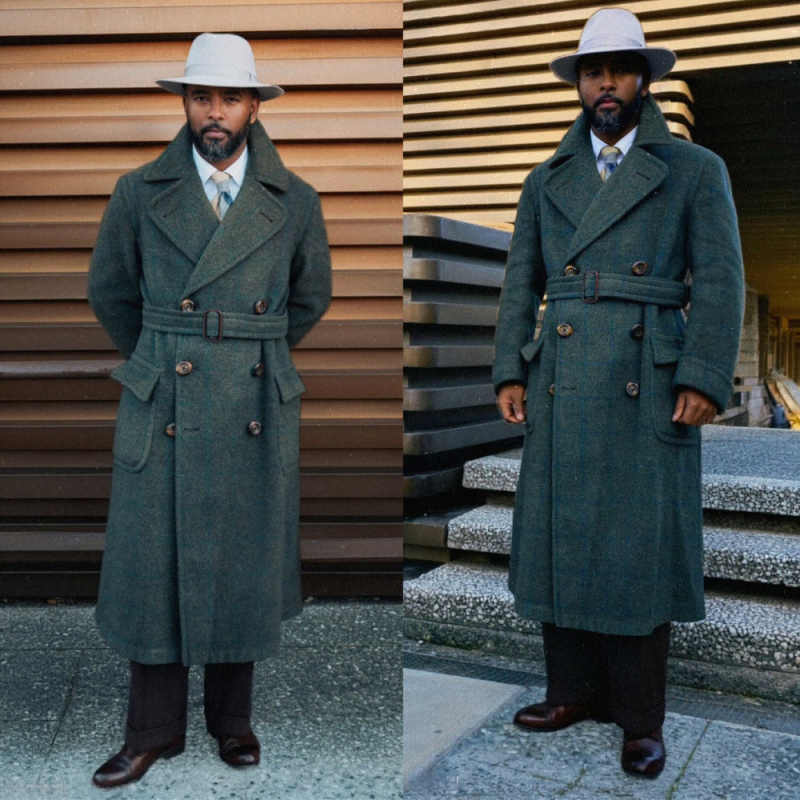 Men'S Formal Wear In Winter - Gracioso casaco masculino 1 peça duplo