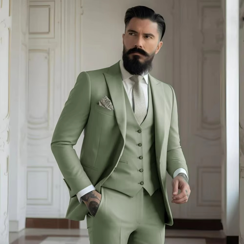 Khaki Formal Wear Men - Ternos de casamento cáqui para homens,