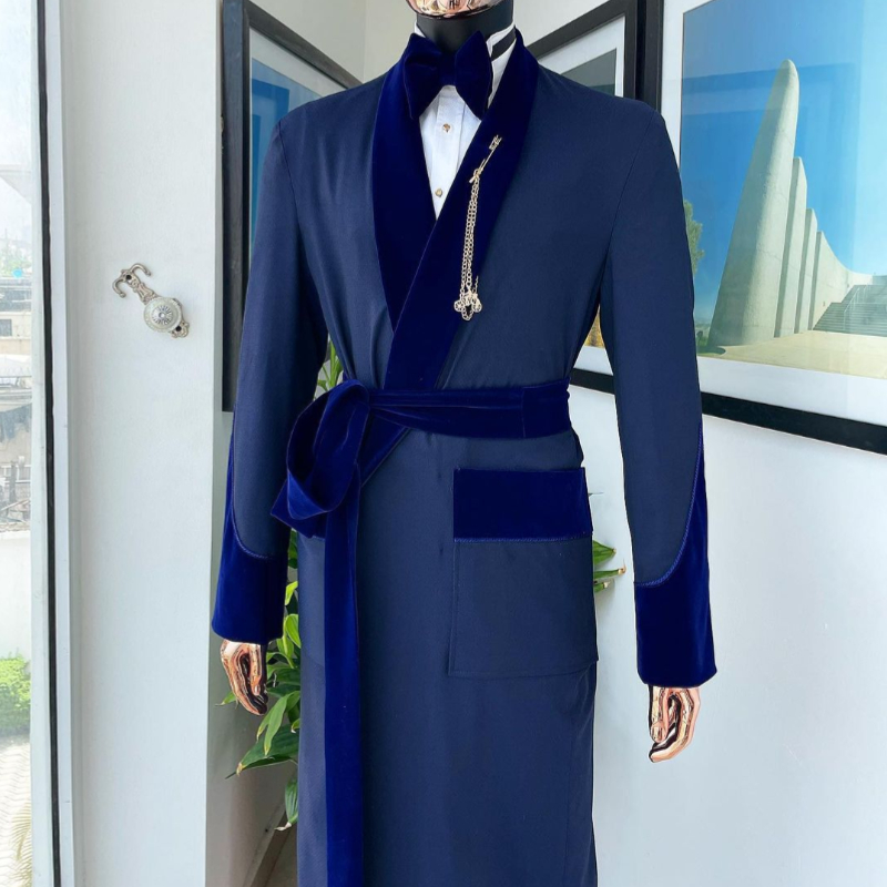 Men Formal Wear For Wedding - Terno masculino azul real feito sob