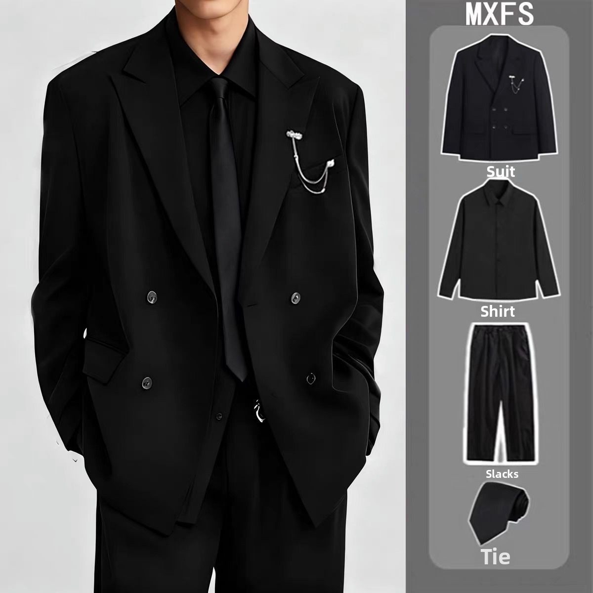 Men'S Formal Wear For Engagement - Conjunto de Terno Casual Transpassado para