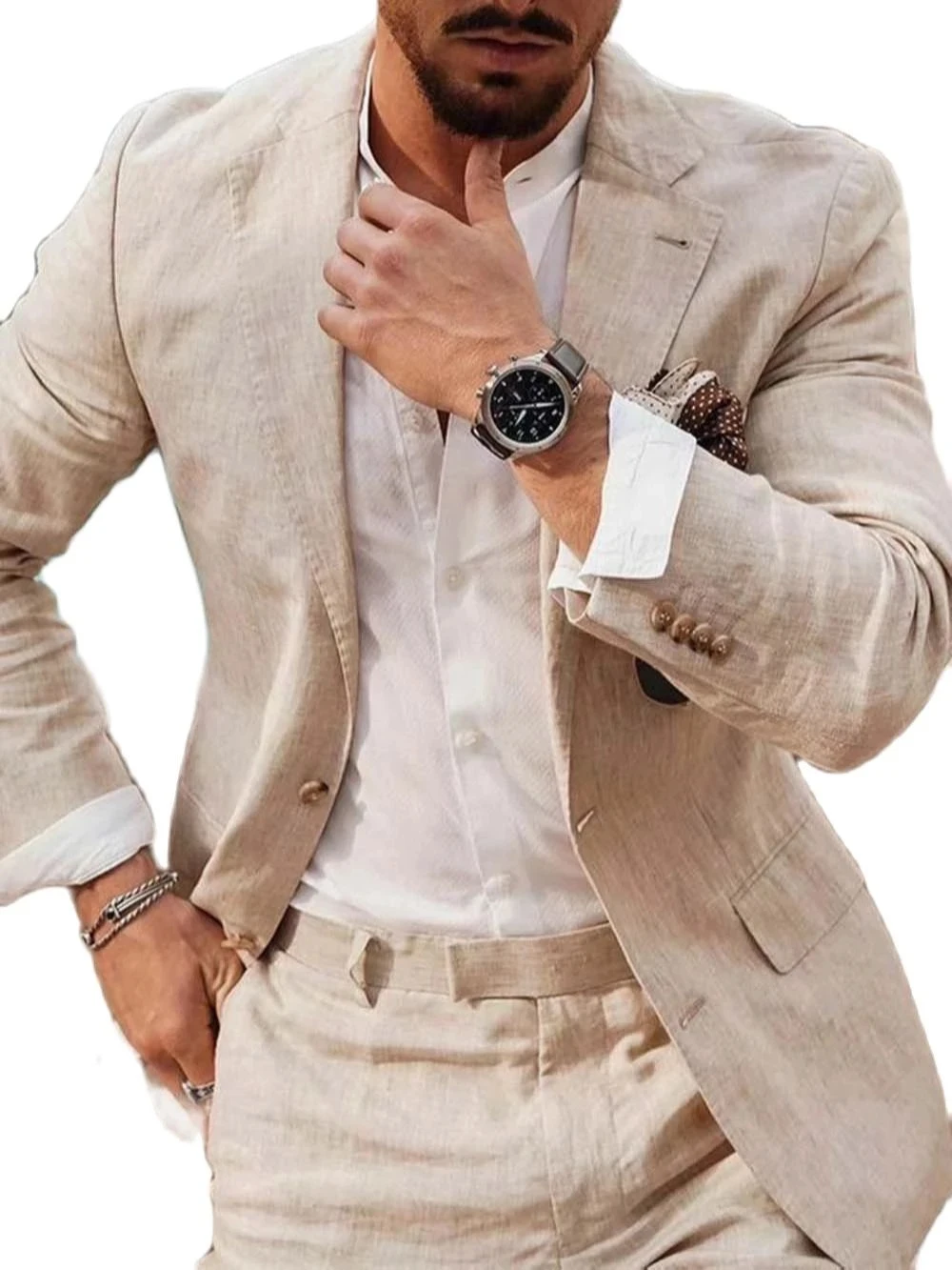 Ternos de Linho Masculinos par - Men Formal Wear Pants avaliação e preço