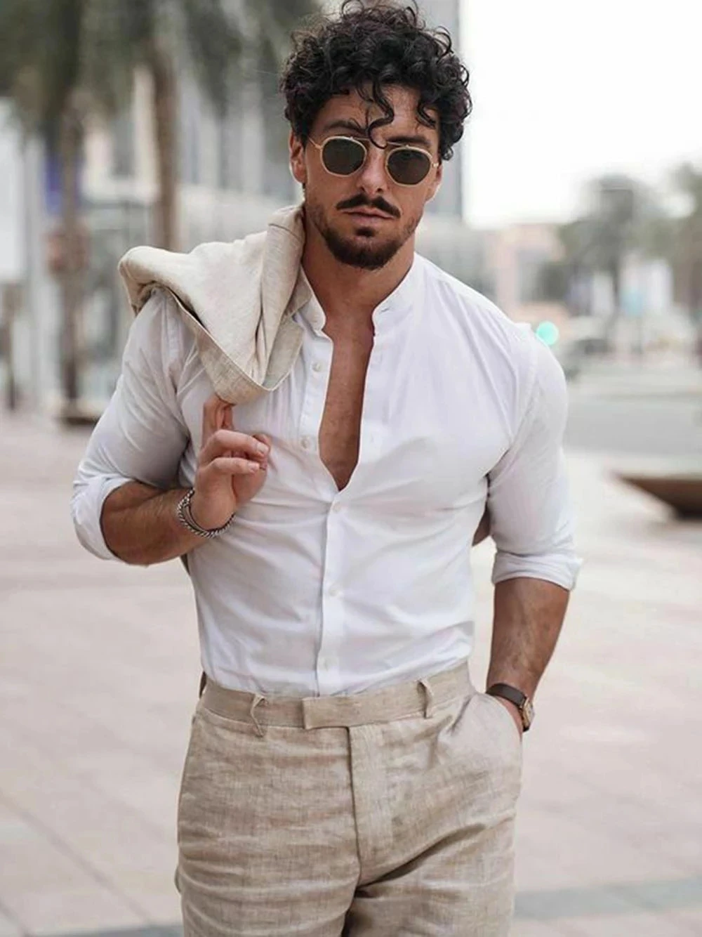 Ternos de Linho Masculinos par - Men Formal Wear Pants avaliação e preço