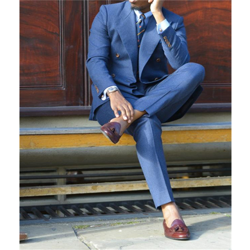 Fatos formais azuis escuros ma - Men Formal Wear For Wedding avaliação e preço