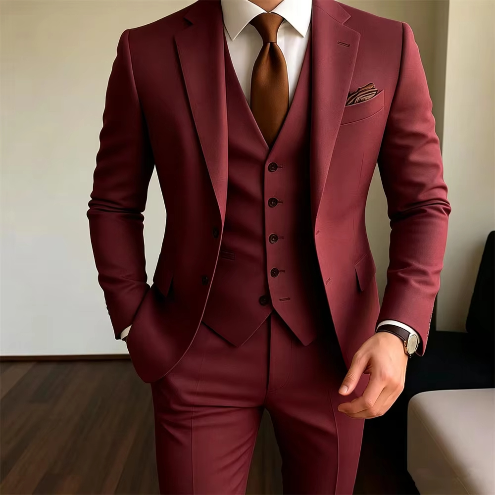 Ternos Masculinos Cáqui 3 Peça - Khaki Formal Wear Men avaliação e preço