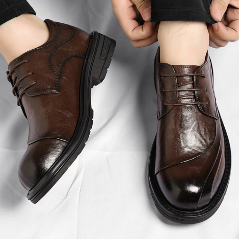 Sapatos de Couro Genuíno Marro - Men Formal Wear For Wedding avaliação e preço