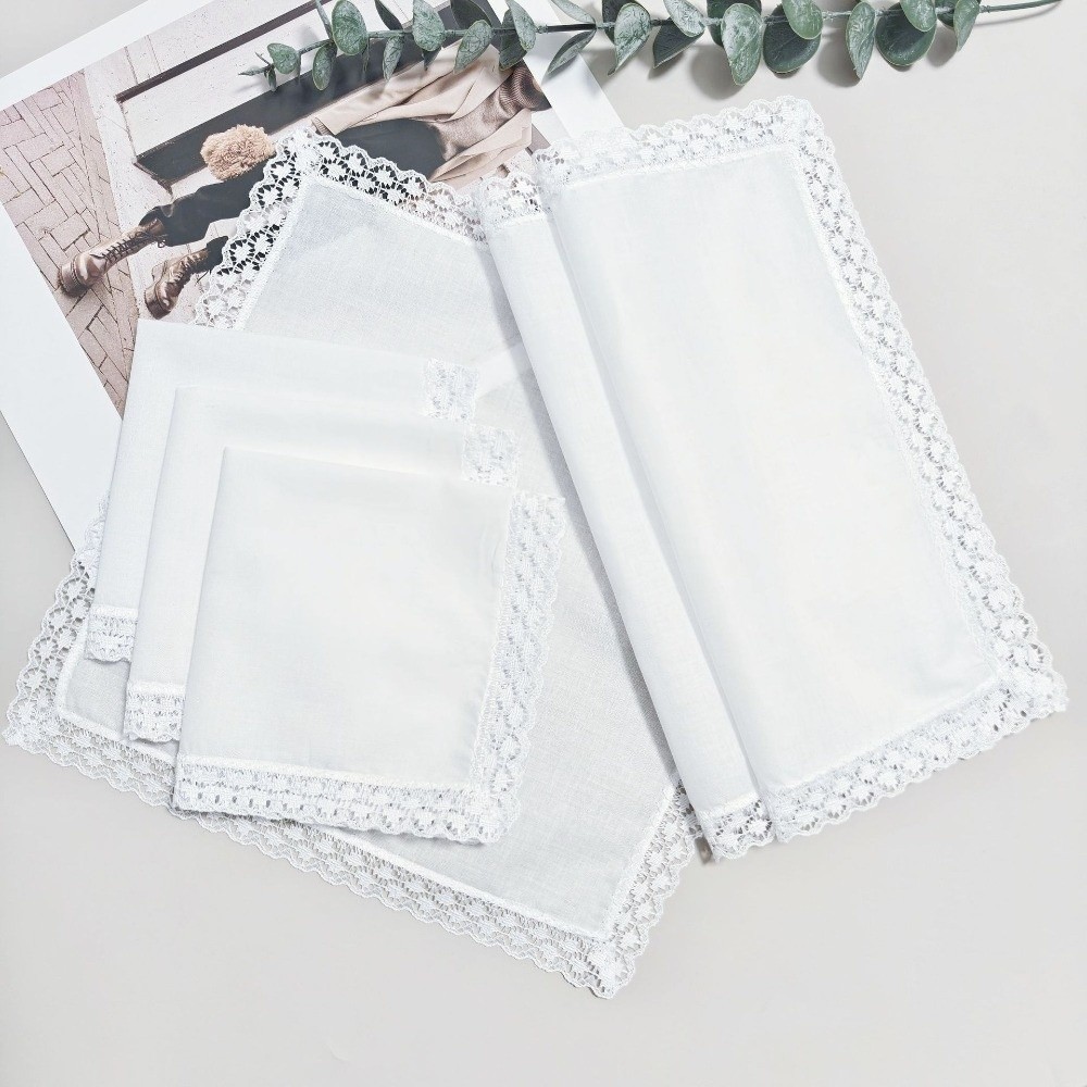 6 Peças Novas de Lenços de Ren - Monogrammed Handkerchief avaliação e preço