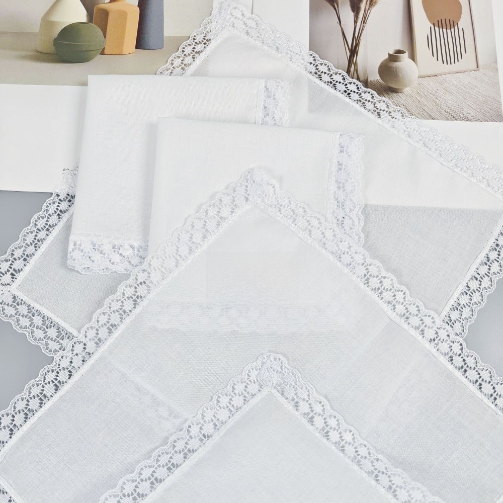 6 Peças Novas de Lenços de Ren - Monogrammed Handkerchief avaliação e preço