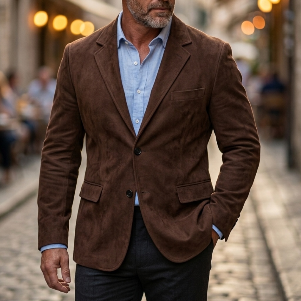 Blazer Masculino Vintage Casua - Men'S Formal Wear In Winter avaliação e preço