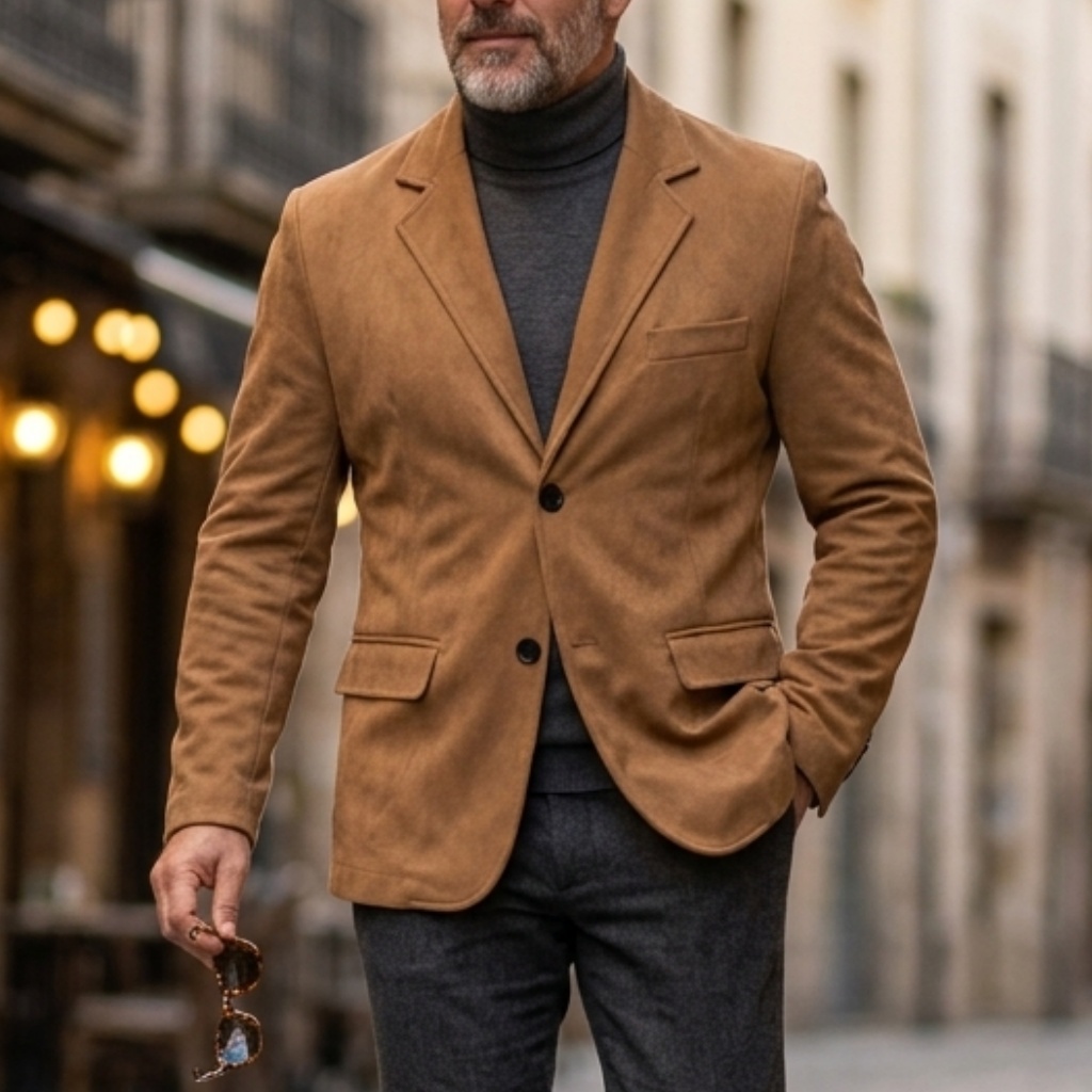 Blazer Masculino Vintage Casua - Men'S Formal Wear In Winter avaliação e preço