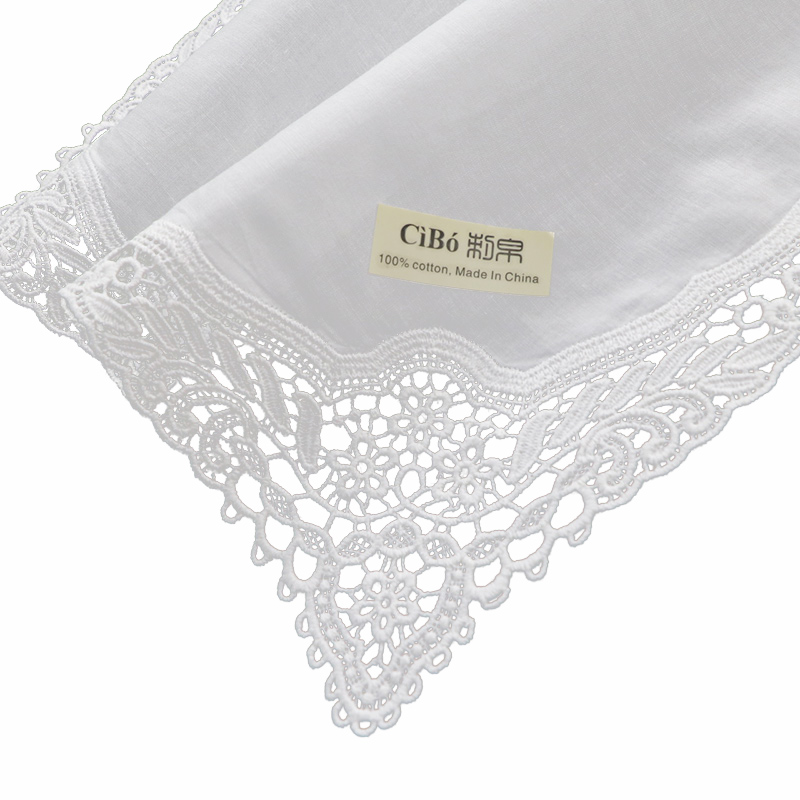 A009 Lenços de Renda Brancos d - Monogrammed Handkerchief avaliação e preço