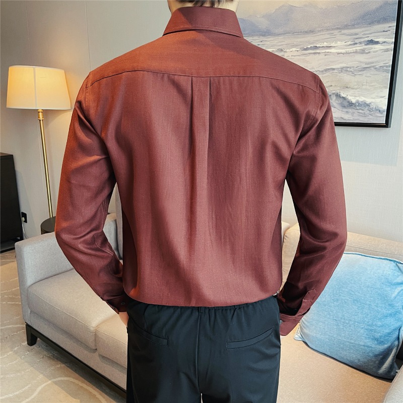 Camisas 100% Lyocell Respiráve - Men Formal Wear Clothes avaliação e preço