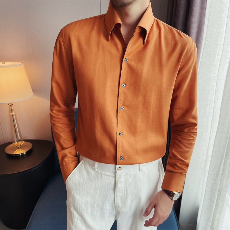 Camisas 100% Lyocell Respiráve - Men Formal Wear Clothes avaliação e preço