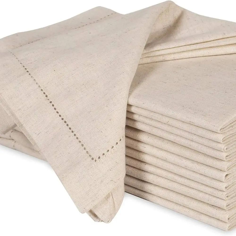 6 Guardanapos de Linho Brancos - Monogrammed Handkerchief avaliação e preço