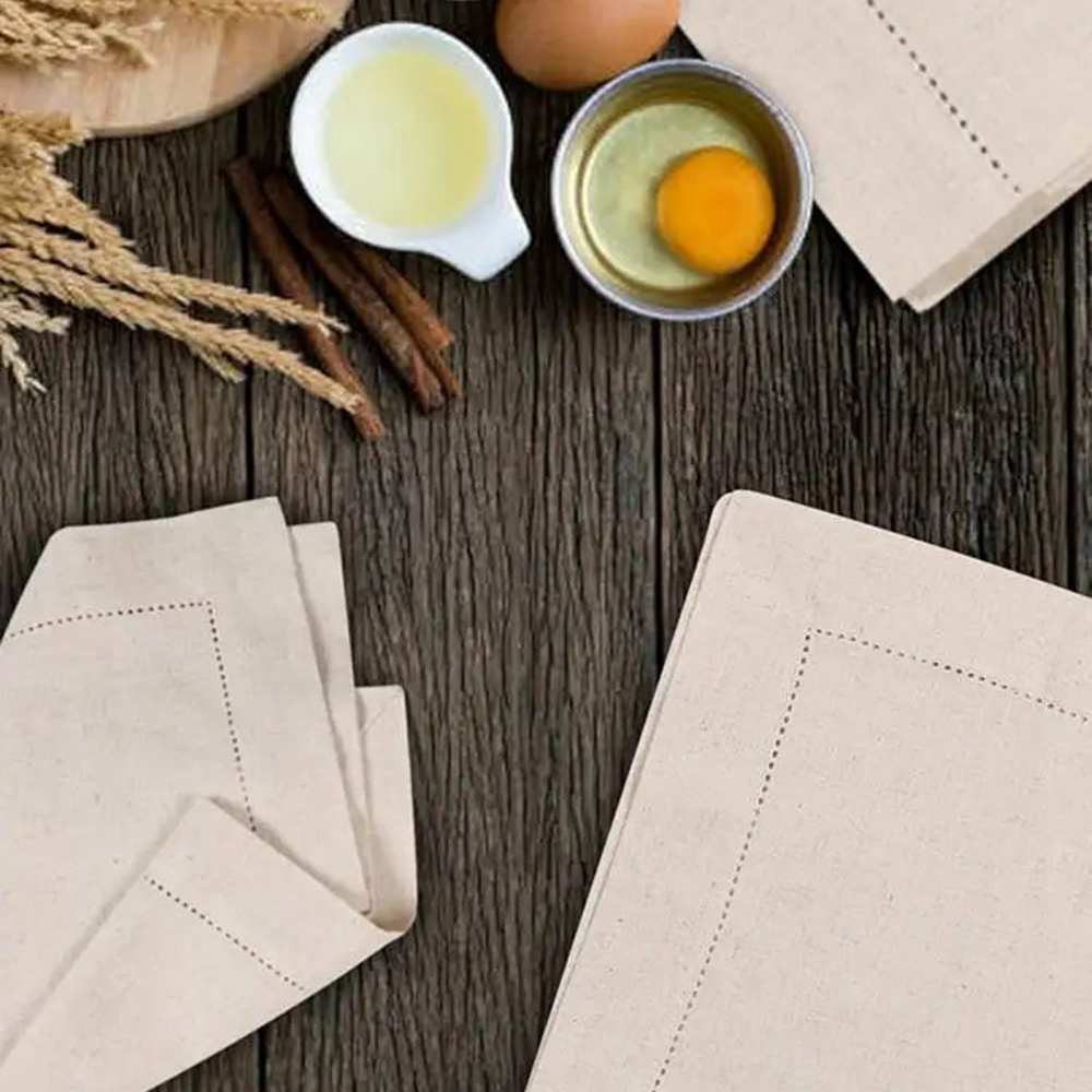 6 Guardanapos de Linho Brancos - Monogrammed Handkerchief avaliação e preço