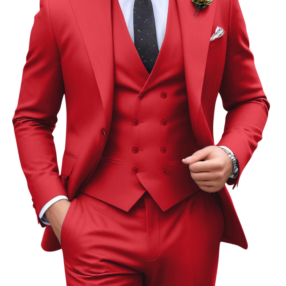 Conjunto de 3 peças de terno m - Men Formal Wear Pants avaliação e preço