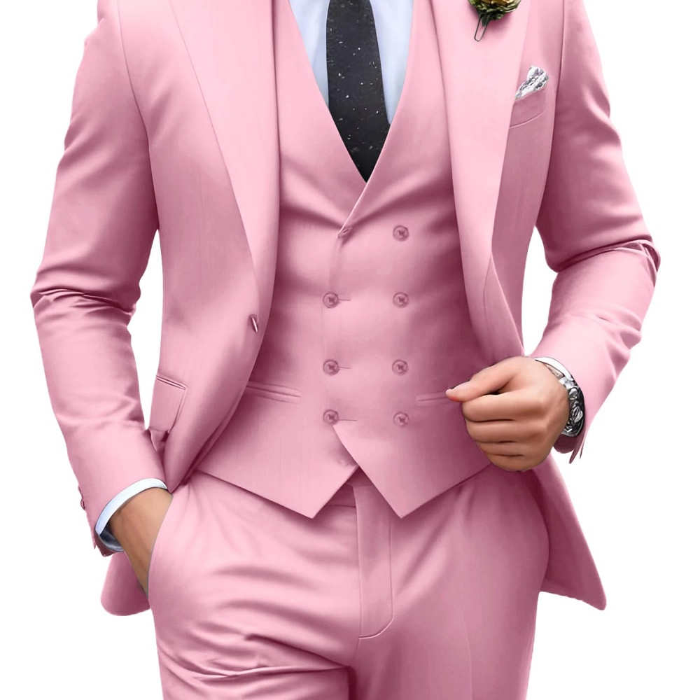 Conjunto de 3 peças de terno m - Men Formal Wear Pants avaliação e preço