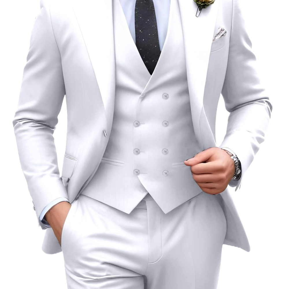 Conjunto de 3 peças de terno m - Men Formal Wear Pants avaliação e preço