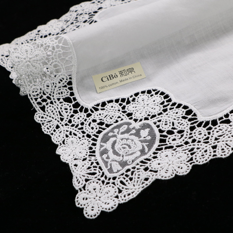 D608 Lenços de algodão branco  - Monogrammed Handkerchief avaliação e preço