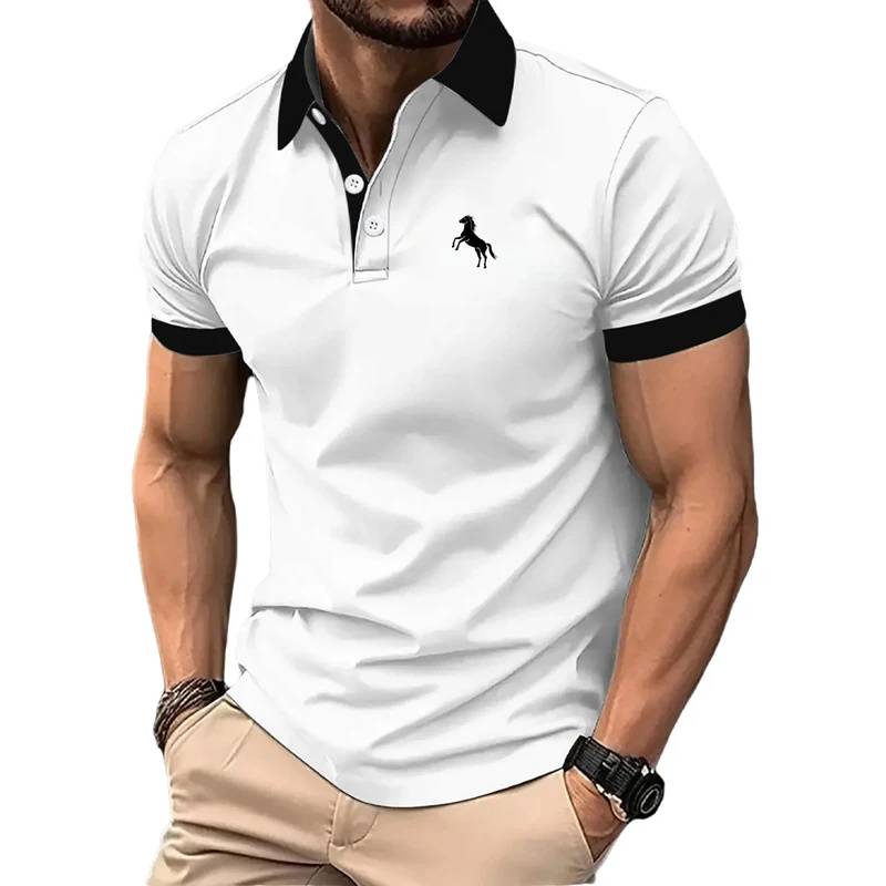 Camisa polo masculina, manga c - Men Formal Wear Clothes avaliação e preço