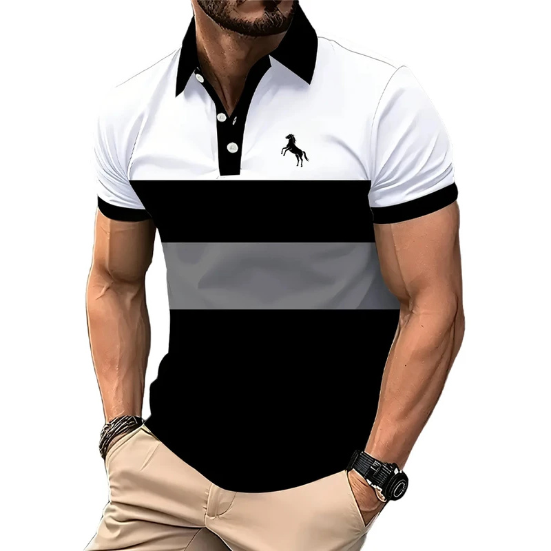 Camisa polo masculina, manga c - Men Formal Wear Clothes avaliação e preço