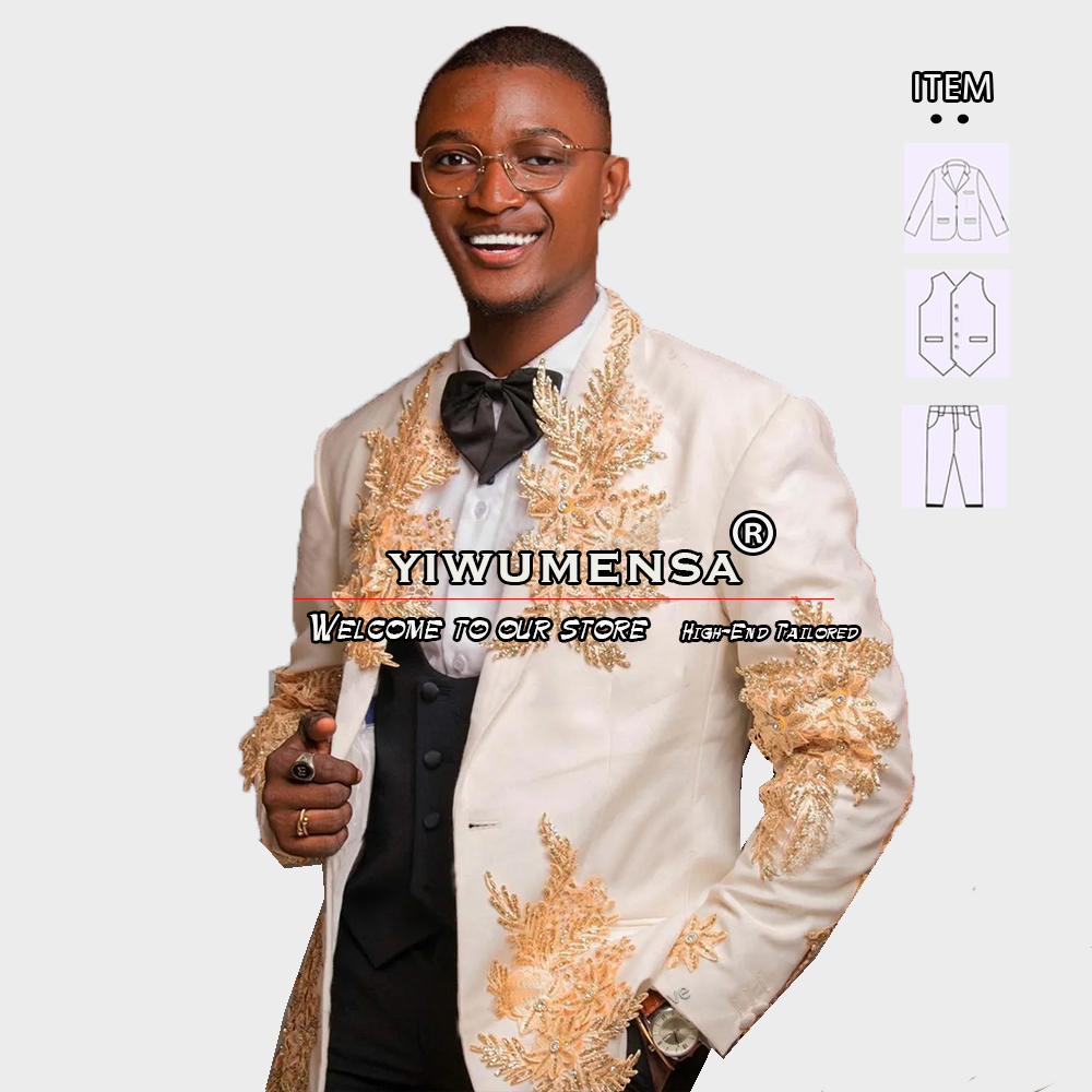 Personalizado 3 peças ternos m - Men Formal Wear For Wedding avaliação e preço