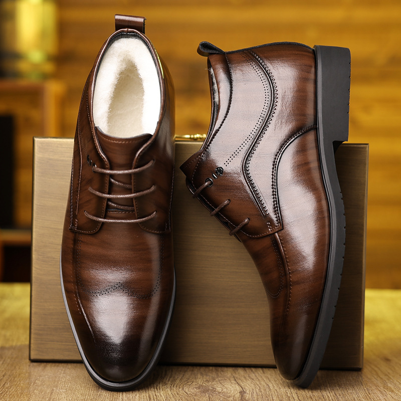 Sapatos de couro de inverno ma - Men'S Formal Wear In Winter avaliação e preço