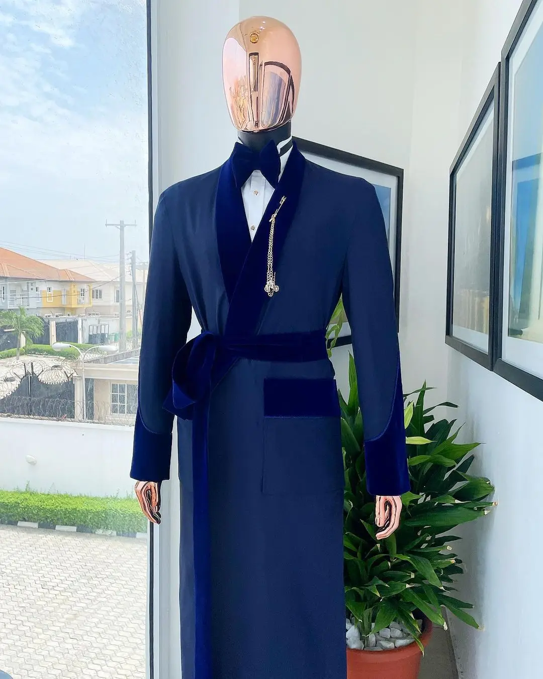 Terno masculino azul real feit - Men Formal Wear For Wedding avaliação e preço