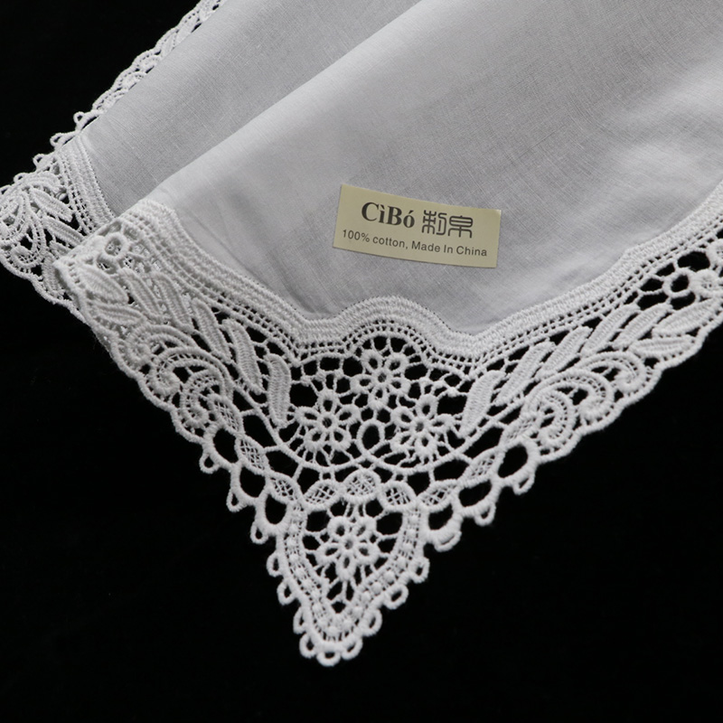 A009 Lenços de Renda Brancos 1 - Monogrammed Handkerchief avaliação e preço