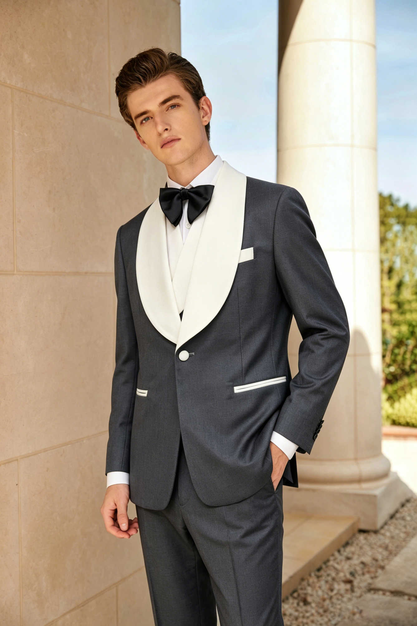 Ternos Masculinos Elegantes: C - Men'S Formal Wear For Engagement avaliação e preço