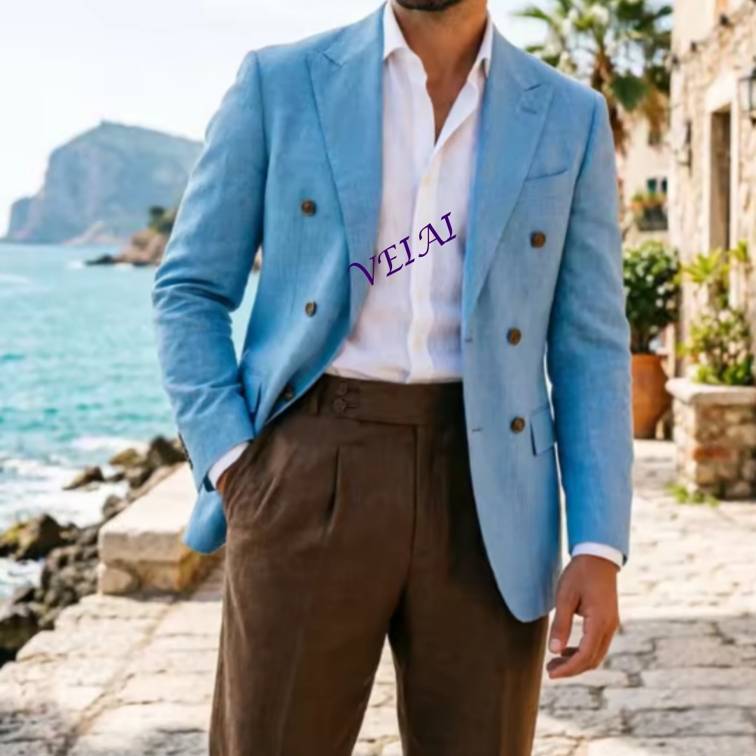 Terno Masculino Bege de Linho  - Men'S Holiday Formal Wear avaliação e preço